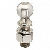 Tow Ready 2 inch Trailer Hitch Ball - 8000 GTW - 1.25 inch Diameter 2-3/4 inch Long Shank Zinc