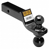 Tow Ready Dual Trailer Hitch Ball Mount 2 inch Square 10 inch Shank 2 inch Drop 2-5/16 inch Rise