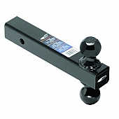 Tow Ready Dual Trailer Hitch Ball Mount 2 inch Square 8 inch Long Solid Shank