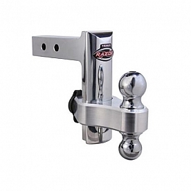 Trimax 2 inch RV Hitch Ball Mount Razor Adjustable 6 inch Drop in 1 inch Increments Aluminum