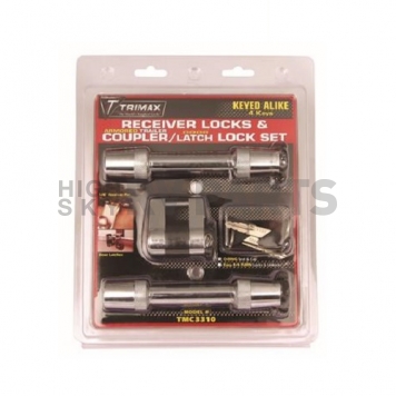Trimax Locks Keyed Alike Receivers & Coupler Lock Set of 2 - TMC3310 