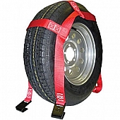 Ultra-Fab Tie Down Strap Fits 14 Inch To 16 Inch Tires 5000LB  Red
