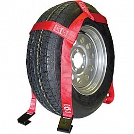 Ultra-Fab Tie Down Strap Fits 14 Inch To 16 Inch Tires 5000LB  Red