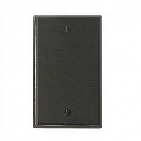 Diamond Group Blank Wall Plate, Screw-On Mounting - Brown