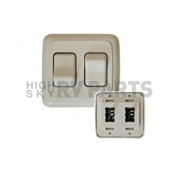 Diamond Group Double Contour On/Off Switch 125 V SPST White