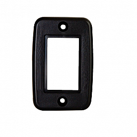 Diamond Group Exposed 5 Pin Side By Side Wall Plate - Black