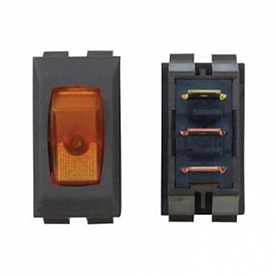 Diamond Group Illuminated On/Off Switch SPST- Amber/Brown 3/bag DG133PB