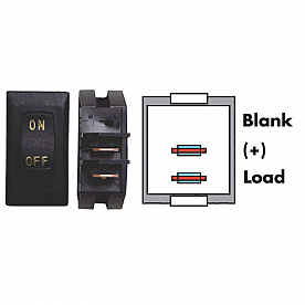 Diamond Group Interior Light Labeled On/Off Switch - Black 3/bag DG118UPB