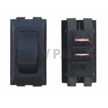 Diamond Group Momentary On/Off Rocker Switch - SPDT, Black 1/card