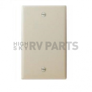 Diamond Group Switch Plate Cover, No Openings Ivory Screw-On Mounting