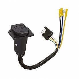 Valterra 12 inch Trailer Wiring Connector Adapter - 7 Way Pin To 4 Way Flat - A10-7084 
