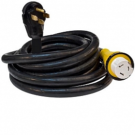 Valterra 25' RV Power Supply Cord, 50Amp, Black