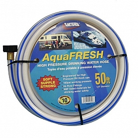 Valterra AquaFRESH RV Fresh Water Hose, 1/2″ X 50′, White - W01-5600 