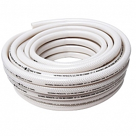 Valterra Fresh Water Reinforced Hose - 1/2 inch x 5/8 inch, 50′ White - W01-1800 