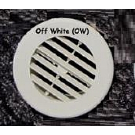 Valterra Heating/ Cooling Register - Round Off White - 3840ROW