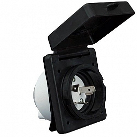 Valterra Mighty Cord 30 Amp Power Inlet Black - A10-30INBKVP 