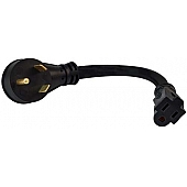 Valterra Mighty Cord 30AM-15AF Adapter Cord, 12″ - A10-3015BK