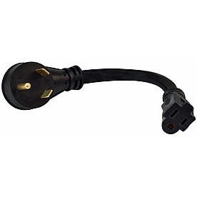 Valterra Mighty Cord 30AM-15AF Adapter Cord, 12″ - A10-3015BK