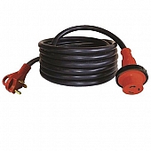 Valterra Mighty Cord 30Amp Detachable Power Cord with Handle, 25′, Red, Boxed