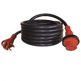 Valterra Mighty Cord 30Amp Detachable Power Cord with Handle, 25′, Red, Boxed