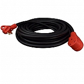 Valterra Mighty Cord 30Amp Extension Cord with Handle, 50′, Red, Boxed
