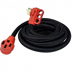 Valterra Mighty Cord 50Amp Extension Cord with Handle, 25′, Red, Boxed