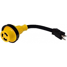 Valterra Power Cord Adapter 15 Amp Male x 30 Amp Female 12 inch - A10-1530DBK