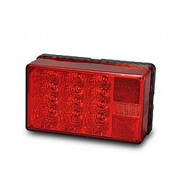 Wesbar 7-Function Trailer Tail Light LED Rectangular Red Right/Curbside