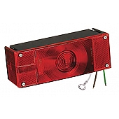 Wesbar 8-Function Trailer Tail Light Incandescent Rectangular with Red Lens