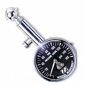 Wheel Master Tire Pressure Gauge 10-160 PSI Analog Display With Case