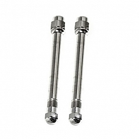 Wheel Master Valve Stem Extension 3 inch Straight, With Valve Stem Cap Set of 2