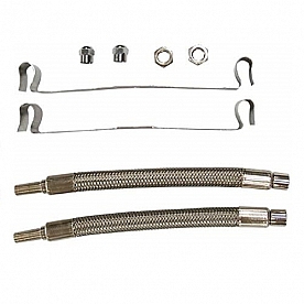 Wheel Master Valve Stem Extension 7 inch Straight Stainless Steel Set of 2