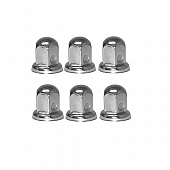 Wheel Masters Lug Nut Cover 33mm Stainless Steel - Set Of 6