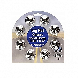 Wheel Masters Lug Nut Cover Stainless Steel Ford 1-1/16 inch - Set Of 8