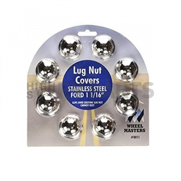 Wheel Masters Lug Nut Cover Stainless Steel Ford 1-1/16 inch - Set Of 8