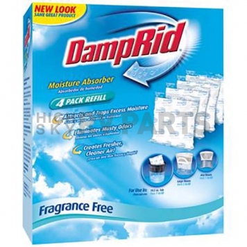 DampRid Dehumidifier, Granules in Hanging Bag, 4-Pack Refill - 10.5 oz