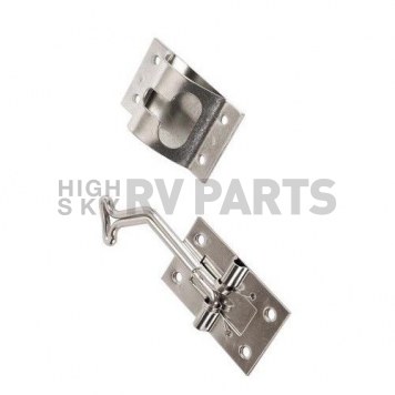 RV Entry Door Holder 45 Degree Angled Silver-3
