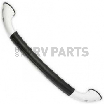 JR Products Deluxe Exterior Grab Bar Padded Rubber Grip Straight White 48315-1