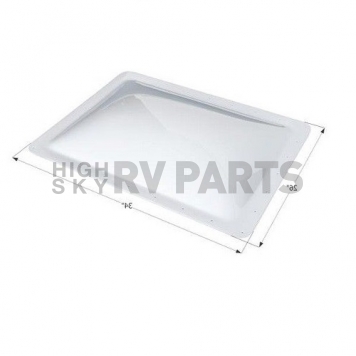 Icon Skylight 4 inch Bubble Type Rectangular White Opening 22 inch x 30 inch-1