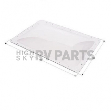 Icon Skylight 4 inch Bubble Type Dome Rectangular Clear Opening 22 inch x 34 inch-1