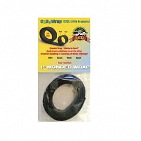 AP Products Hook And Loop Coil Tape - Wonder wrap - 5 Foot by 1 Inch Black 006-73
