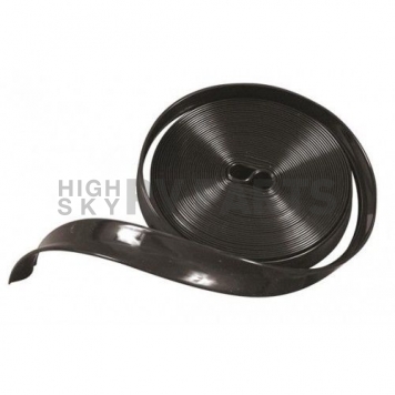 Camco Trim Molding Insert 1 inch x 100' Black Vinyl - For Aluminum Roof Edge - 25212 