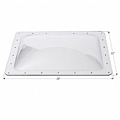 Icon Skylight 4 inch Bubble Type Rectangular Clear Opening 18 inch x 24 inch