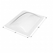 Icon Skylight, 4 inch Bubble Type Rectangular White Opening 14 inch x 22 inch