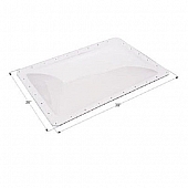 Icon Skylight 4 inch Bubble Type Dome Rectangular Clear Opening 22 inch x 34 inch