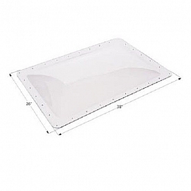 Icon Skylight 4 inch Bubble Type Dome Rectangular Clear Opening 22 inch x 34 inch