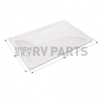 Icon Skylight 4 inch Bubble Type Dome Rectangular Clear Opening 22 inch x 34 inch
