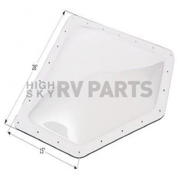 Icon Neo Angle Skylight 4 Inch High Bubble Type Dome 15 inch x 28 inch Clear - 01866