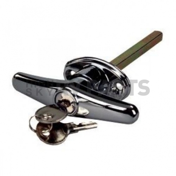 Chrome Locking T-Handle for Truck Caps/Bed Covers or Tool Boxes - 10885