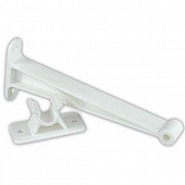 Door Catch C-Clip Style 5-1/2 inch Polar White Plastic